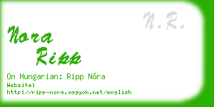 nora ripp business card
